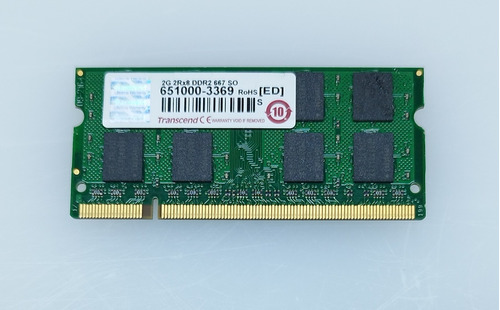 Memoria Transcend Sodimm 2 Gb. Ddr2 667