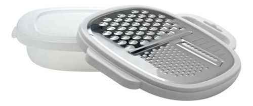 Ralador Lyor 3 Em 1 Com Pote E Tampa Inox 25,5cm