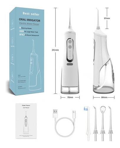 Irrigador Oral Elétrico Jato Dágua Limpador Dentário E Bucal