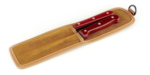 Imagen 2 de 6 de Set De Asado Inoxidable Con Funda Símil Carpincho | Giveaway