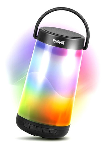 Parlante Portátil Novik Glow Bluetooth Multicolor Negro P