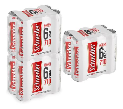 Imagen 2 de 9 de Cerveza Schneider Rubia Lata 710ml Pack X18 La Barra Oferta