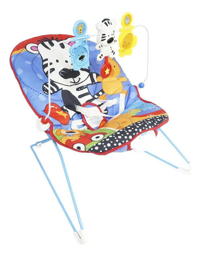 Cadeira Alimentação Descanso Infantil Som Vibra Inmetro Azul