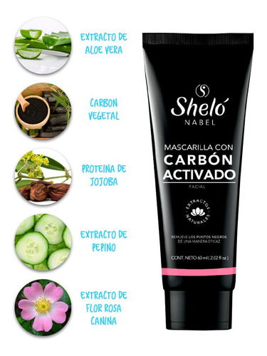 Imagen 2 de 6 de Mascarilla De Carbon Activado Puntos Negros, Envío Express