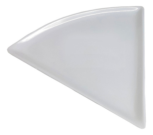 Set X6 Plato Triangular Pizza Melamina Plástico Blanco 22 Cm