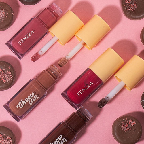 Tint Cream Ganache Choco Fun Fenzza Gloss Para Lábios Macios