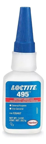 Loctite 495 Adhesivo Instantaneo 20 GrsPegamento Líquido Loctite 495 495 de 20g