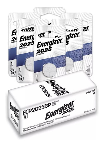 Pila Boton Energizer 2025 Litio Blister 6 Unidades 3v