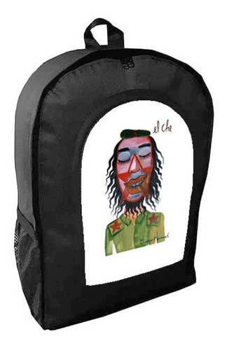 Mochila Negra Che Guevara Revolucion Adulto / Escolar B26