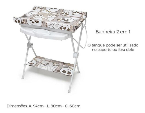 Banheira Para Banho De BebĂȘ Luxo Com Redutor Galzerano Panda