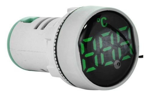 Luz Piloto Led Verde Con Termometro 25°c + 100°c 60-380vac