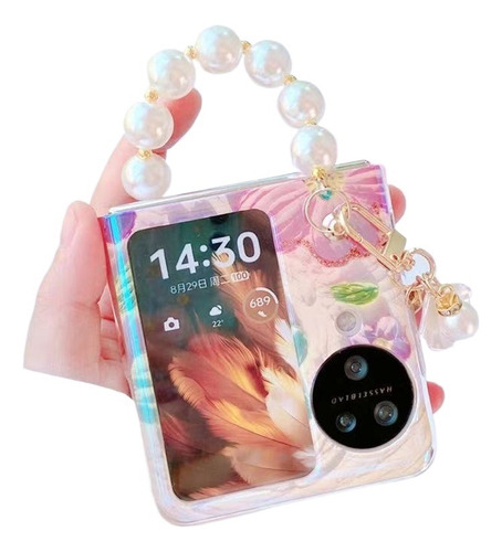 - Para Oppo Find N3flip Pearl Pulsera Funda De Teléfono