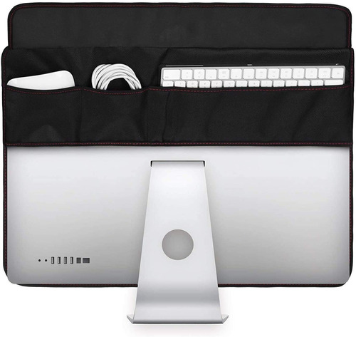 Para iMac 27''computadora De Cuero Cubierta Dust Cover Negro