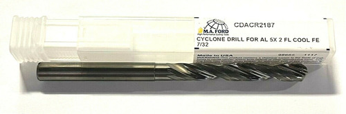 M.a. Ford  Cyclone Drill 7/32  Solid Carbide 5xd Coolant Zts