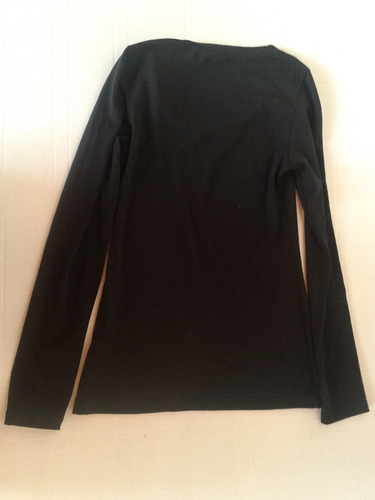 Remera Simbolo Paz Negra Marca Husky Talle M