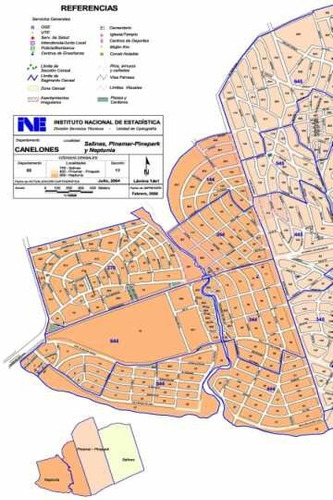 Neptunia - Canelones - Mapa 45x30 Cm.