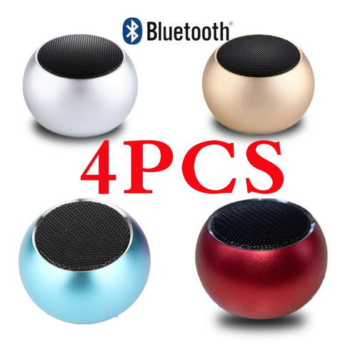 4pcs Caja De Sonido Bluetooth Mini Altavoz De Metal Amplific