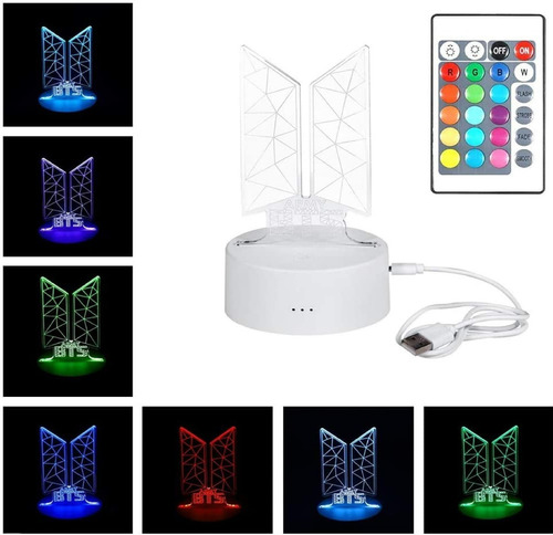 Lamapara Led Acrilico Bts Bangtan Con Control