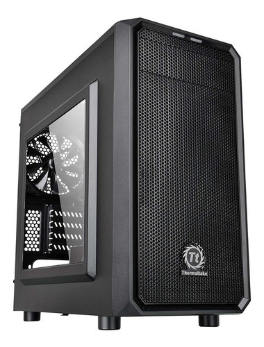 Armario Thermaltake Versa H15 negro para jugadores, CA1D400S1wn00