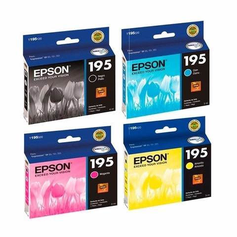 Cartucho Epson T195 Original Combo X 4 - La Plata