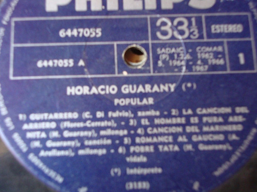 Sin Tapa Disco Horacio Guarany Popular Xy F0