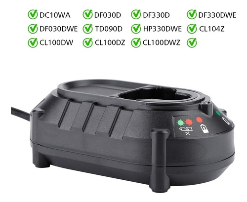 Para Makita Cargador Rápido De Batería Dc10wa Df030d 10.8v