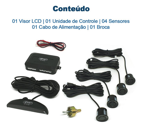 Kit Multimídia + Câmera Ré + Sensor Ré Preto Spacefox 2007