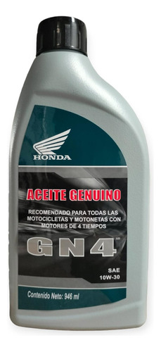 Aceite Para Motocicletas Sae 10w30 Gn4 946 Ml Honda Original