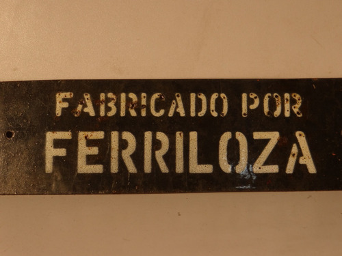 Letrero Cartel Antiguo Enlozado,ferriloza