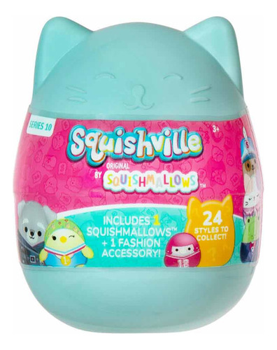 Mini Squishmallows Surpresa Verde - Squishville Série 10