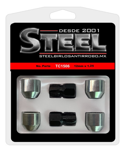 Seguros Steel Para Rines Y Llantas Tuerca 12x1.25