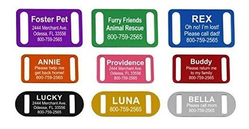 Providencia De Grabado Slide-on Pet Id Tag | Etiqueta De Cue