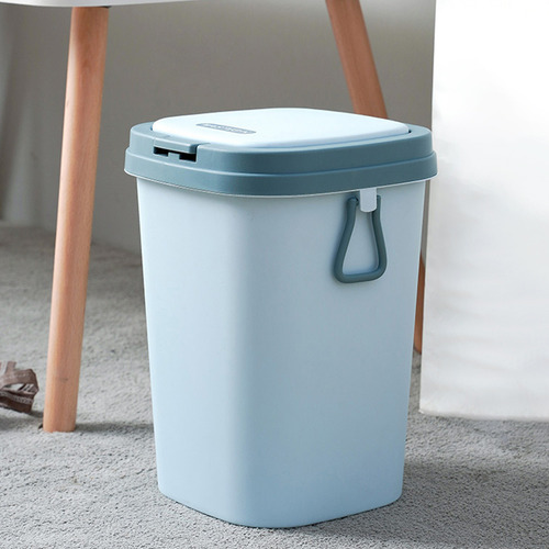 Bote De Basura De Baño Con Tapa Grande Que Bloquea Los Olore