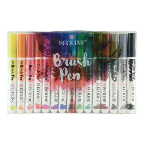 Royal Talens Ecoline - Set 15 Marcadores Brush Pen