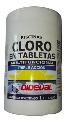 Cloro Pastilla Multifuncional Triple Accion Dideval 1 Kg