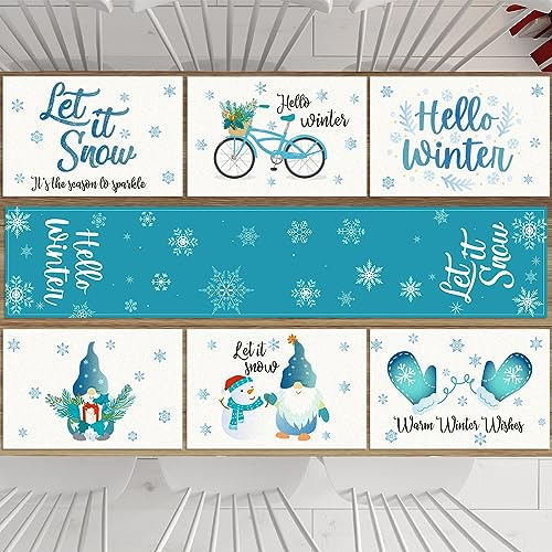 7 Piezas De Manteles De Mesa De Navidad Placemats De Co...