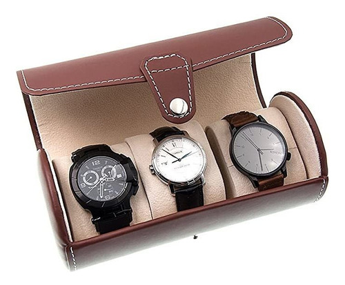 Caso Relojes Gsm Mgs Awp-3 Viajes Reloj Organizador De Cuero