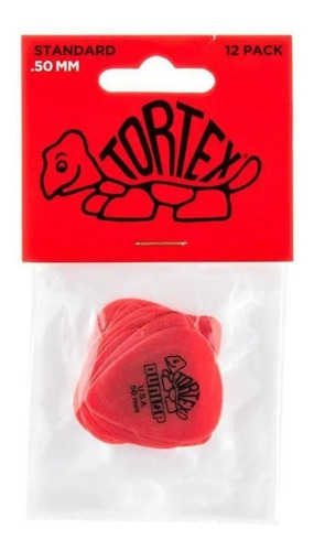 Imagem 1 de 5 de Kit Com 12 Palhetas Dunlop Tortex Standard 0.50 Mm Usa
