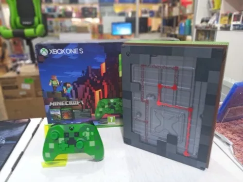 Console Xbox One S 1tb Edição Minecraft + Jogo Minecraft Dig