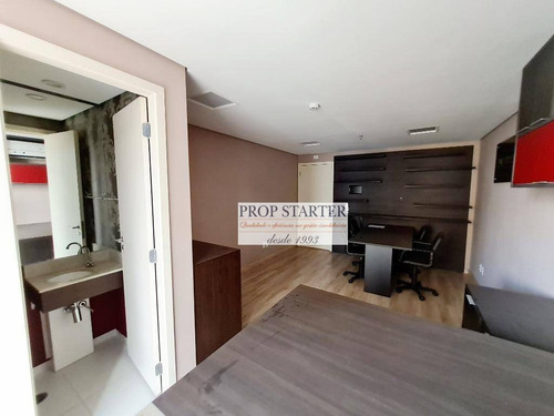 Imagem 8 de 14 de Escritório Mobiliado Para Alugar, 27 M² Por R$ 1.700/mês - Paraíso - Prop Starter Adm. Imóveis - Cj0066