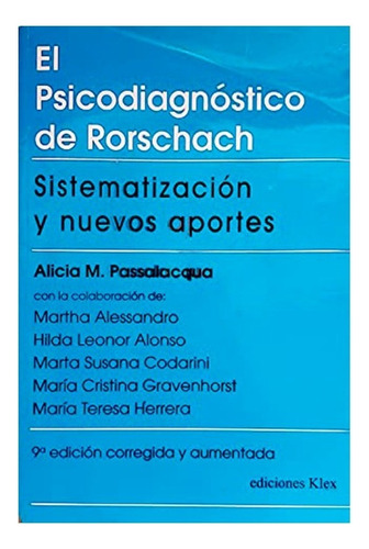 Libro - El Psicodiagnostico De Rorschach - Alicia M. Passala