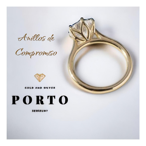 Anillos De Compromiso De Plata Y Oro 18k 