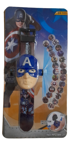 Reloj Pulsera Juguete Capitán América Proyecta Imágenes