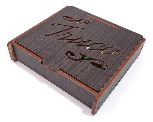 Caja Truquera De Madera Con Nipes Con Anotador Juego De Mesa
