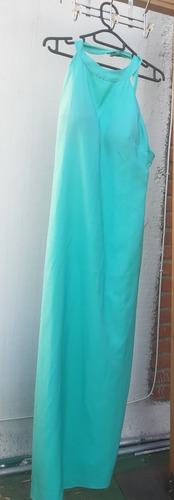 Vestido  Fiesta Al Cuerpo Verde C/ Diseño En Espalda Talle S