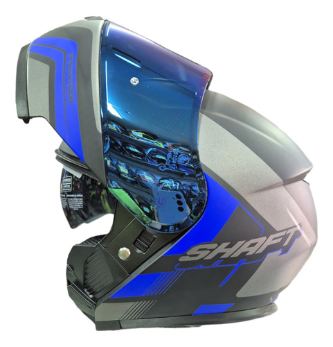 Casco Abatible Para Motociclistas, Marca Shaft 3910 Dv