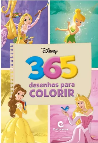 Livro 365 Desenhos Para Colorir Disney Princesas E Fadas - 01