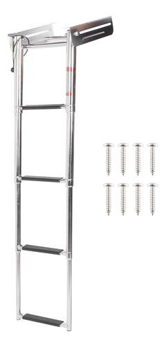 Escalera Plegable, 4 Peldaños, Telescópica, Para Barco, Con