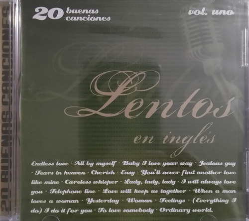 Lentos En Ingles Vol. 1  Cd Nuevo 20 Buenas Canciones 