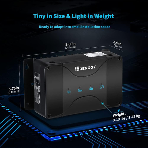 Renogy 12v 30a Dc Cargador De Batería Mppt De Entrada Integr